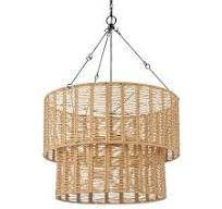 Photo 1 of Hampton Bay - Hailee 3-Light Basket Hanging Pendant Black Natural Weave Shade