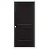 Photo 1 of 36 in. x 80 in. Monroe Black Painted Right-Hand Smooth Solid Core Molded Composite MDF Single Prehung Interior Door
