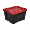 Photo 1 of 27 Gal. Pro Grip Storage Tote in Black without Red Lid
