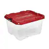 Photo 1 of 27 Gal. Pro Grip Storage Tote in Clear without Red Lid