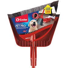 Photo 1 of O-Cedar Pet Pro 13.5 in. W Soft Plastic Broom with Dustpan