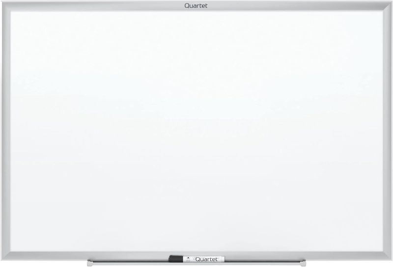 Photo 1 of Quartet Magnetic Dry Erase White Board, 6' x 4 Whiteboard, Nano-Clean Surface Resists Ink Stains, Silver Aluminum Frame (SM537)
