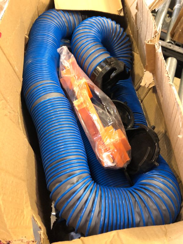 Photo 2 of 10FT RV Sewer Hose, EXTREME Heavy Duty TPE Material for Abrasion Resistance and Crush Protection, Camper Sewer Hose Kit with Pre-Attached Bayonet Fittings, 4-in-1 Adapter Elbow and Wrench
