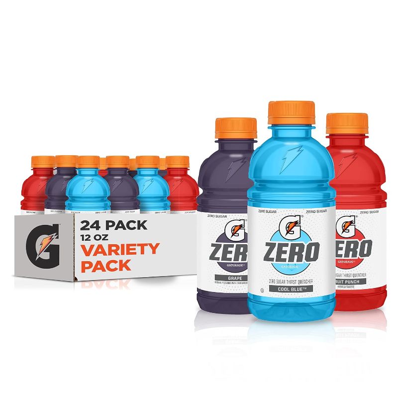 Photo 1 of Gatorade Zero, Variety Pack 2.0, 12 Fl Oz (Pack of 24)
exp 5-23-24