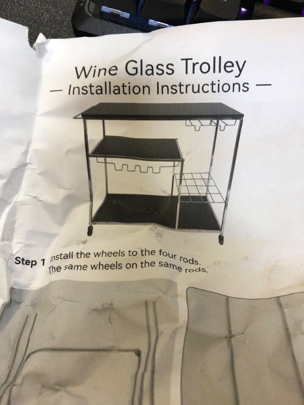 Photo 1 of wine glass trolley