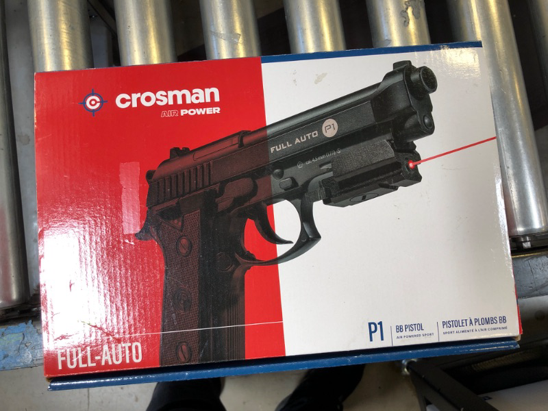 Photo 3 of Crosman Full Auto CO2-Powered Air Rifle/Pistol P1 Pistol w/Laser Sight, Appears to be missing one component.