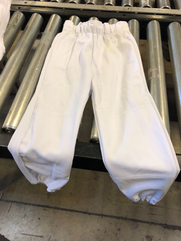 Photo 2 of CHAMPRO Performance Youth Pull-Up Baseball Pants with Belt Loops White Small