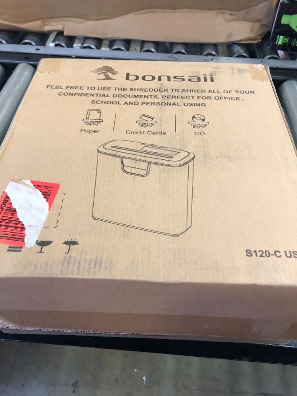 Photo 1 of Bonsaii Paper Shredder for Home Use, 8-Sheet StripCut Home Office Shredder, CD/Credit Card Shredder Machine with Overheat Protection, 3.4 Gallons Wastebasket
