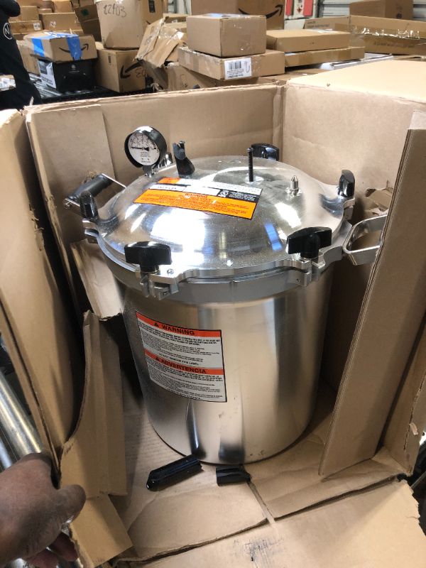 Photo 2 of All American 1930: 30qt Pressure Cooker/Canner (The 930) - Exclusive Metal-to-Metal Sealing System - Easy to Open & Close - Suitable for Gas or Electric Stoves - Made in the USA
