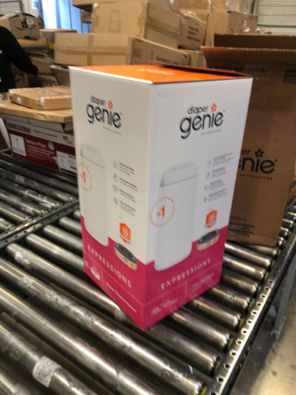 Photo 3 of Diaper Genie Expressions Pail | Odor-Controlling Baby Diaper Disposal System | Includes Diaper Pail and 1 Starter Refill Bag