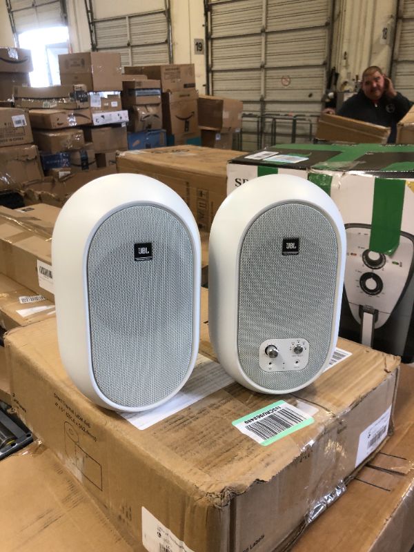 Photo 1 of JBL Professional 1 Series 104-BT Compact Desktop Reference Monitors with Bluetooth, White, Sold as Pair 4.5-inch Speaker Single