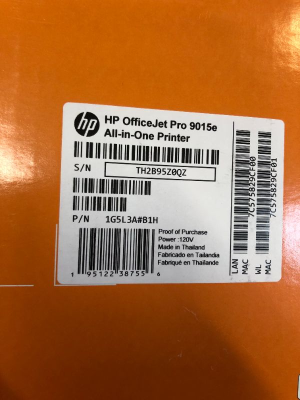 Photo 4 of HP OfficeJet Pro 9015e Wireless Color All-in-One Printer with HP+ (1G5L3A),Gray PARTS ONLY