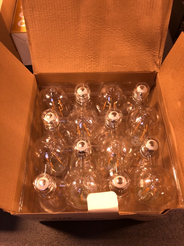 Photo 2 of 16 Pack Dimmable LED Edison Bulbs 40W Equivalent,4 Watt Filament Bulb,3000K Warm White ST19 Light Bulb,450LM E26 Vintage for Ceiling Fixtures 3000k-warm White 16 Count (Pack of 1)
