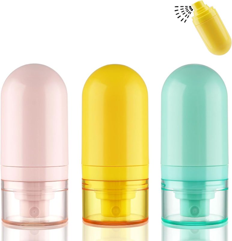 Photo 1 of Cosywell Mini Fine Mist Spray Bottles TSA Approved 1oz/30ml 3 Pack Airless Spray Bottle Leak Proof Travel Spray Bottle Plastic Refillable Containers for Perfumes Skincare Water Cosmetics (3color)
