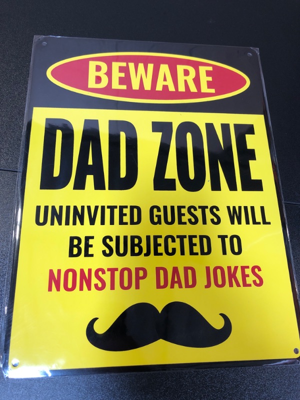 Photo 1 of Funny Dad Zone Sign - Perfect For The Humorous Dad And True Dad Joke Fans, For The Dad Who Has Everything – Except This Laugh, Ultimate Holiday, Birthday And Father's Day Gift For Dad