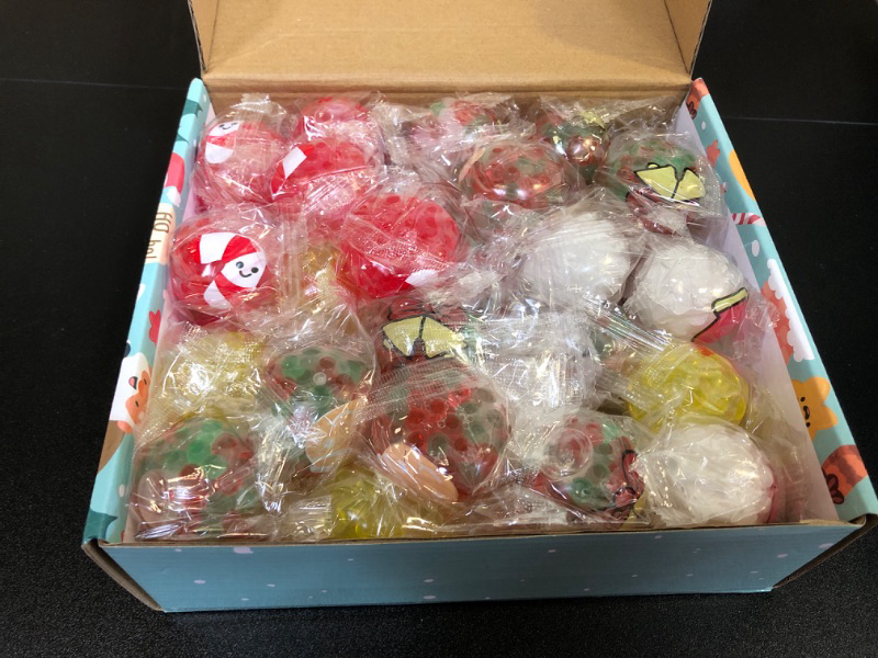 Photo 2 of 48Pack Stress Balls Mini Ball Toys Squishies Mochi Ball for Stress Relief (48 Animal) (Christmas)