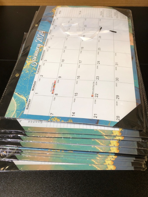 Photo 2 of Desk Calendar 2024, Ageplace Wall Calendar Jan. 2024 - Jun. 2025 Large Planning Calendars 17" X 12 "Six Elements Blotter Paper With Holidays and Vacation Reminders, Good for Keeping Important Dates And Plans, Suitable for Home School Classroom Office BUND