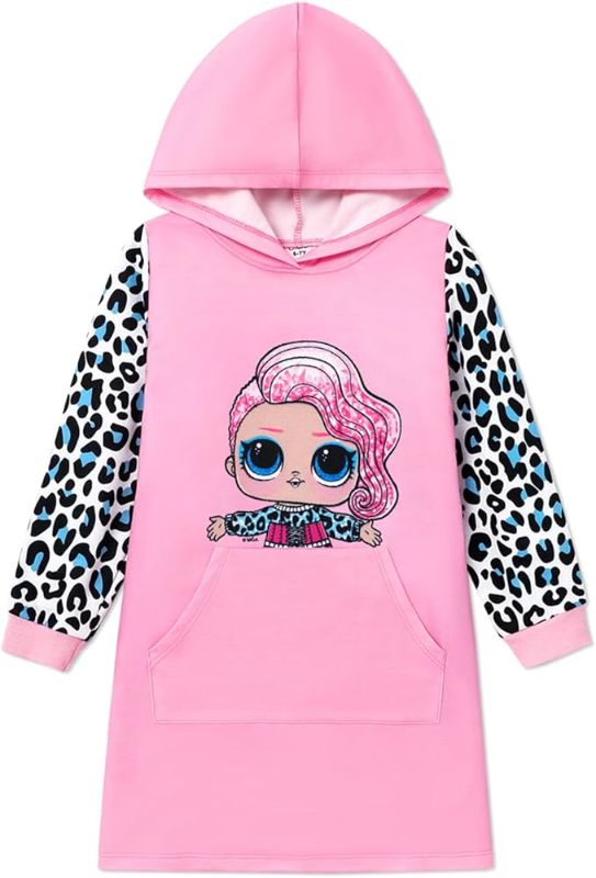 Photo 1 of L.O.L. Surprise! Hoodies for Girls Youth Kids Leopard Hooded Pullover Long Sleeve Sweatshirt Pocket
9-10Y