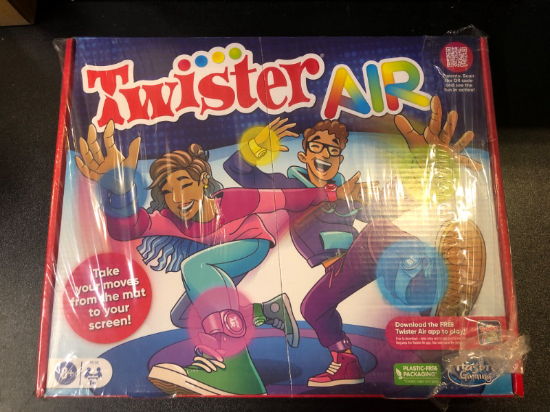 Photo 2 of Hasbro Gaming Twister Air Game | AR App Play Game with Wrist and Ankle Bands | Links to Smart Devices | Active Party Games for Kids and Adults | Ages 8+ | for 1+ Players