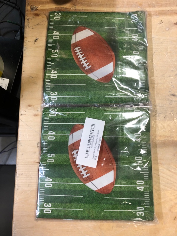 Photo 2 of 40PCS Football Party Napkin,Football Rugby Sports Party Theme Decorations Disposable Napkin for Sports Game Birthday Party,Tailgate Party Supplies…