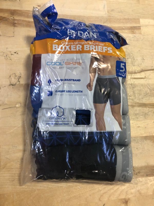 Photo 2 of Gildan Adult Men's Regular Leg Boxer Briefs, 5-Pack, SIZE L