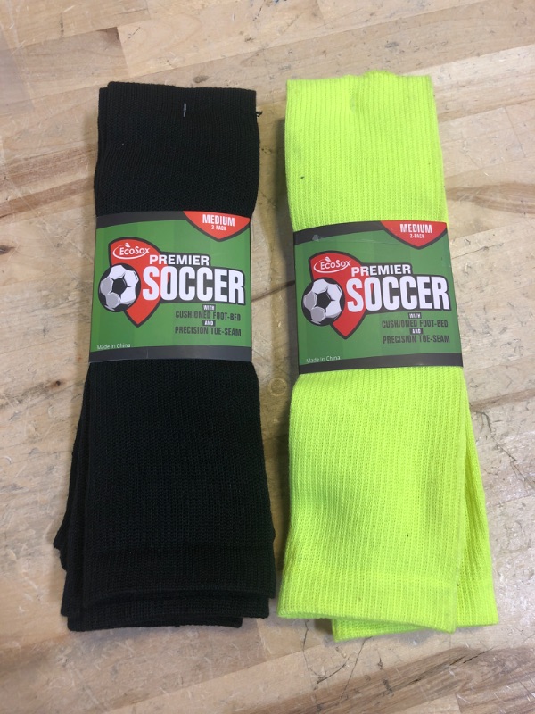 Photo 1 of 2 PACK SOCCER SOCKS SIZE M