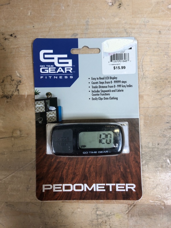 Photo 2 of 2- Go Time Gear Pedometer Steps, Mileage , Timer,calories Burned Easy Clip
