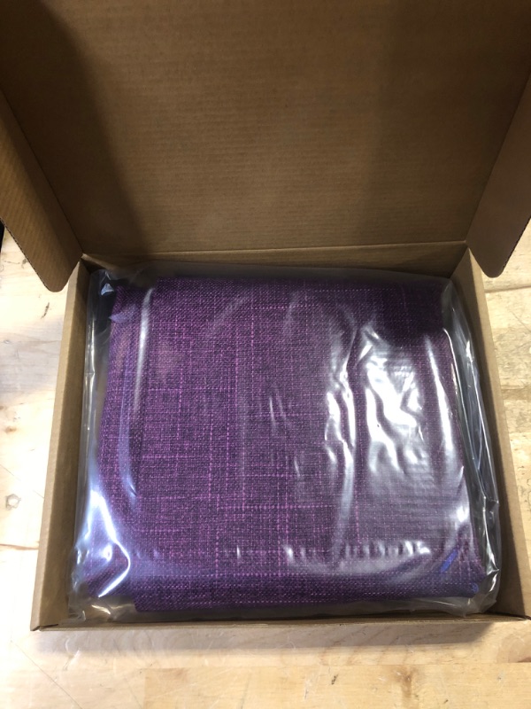 Photo 1 of Ikuoic Purple Linen Decorative Throw Pillow Covers 22x22 Inch Set of 2, Square Cushion Case with 3 Vintage Buttons/Hidden Zipper,Modern Farmhouse Home Decor for Couch,Bed Purple 22"x22"