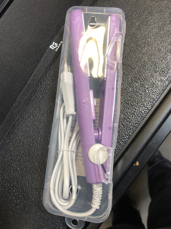 Photo 2 of 2024 New Purple Mini Hair Curler, Werdeny Ceramic Mini Hair Curler for Short Hair Fine Hair, 2 in 1 Mini Ceramic Curler and Hair Straightener, Mini Curling Iron 1/2 Inch Barrel Short Hair