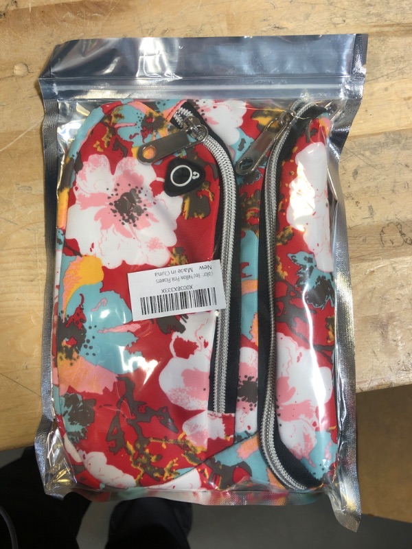 Photo 1 of RED YELLOW FLORAL FANNY PACK