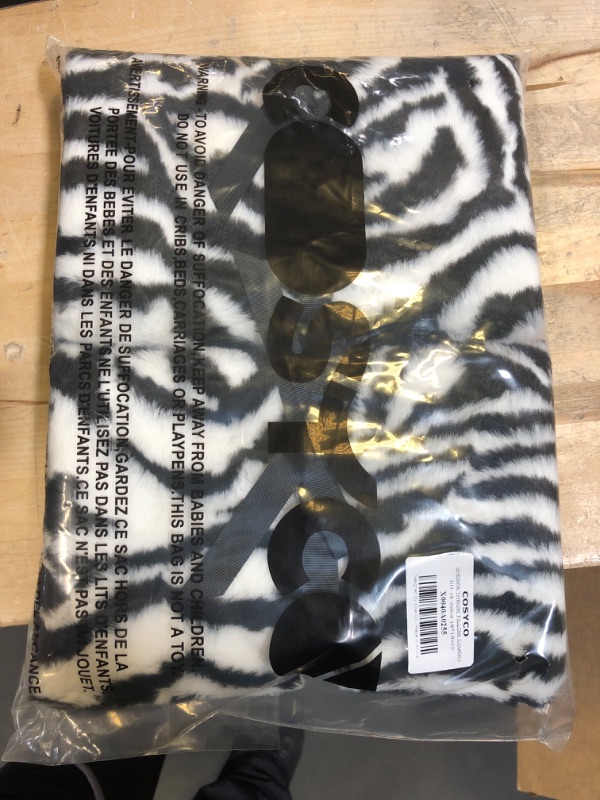 Photo 1 of 18x18 ZEBRA PRINT SHERPA PILLOW COVERS 2 PCK