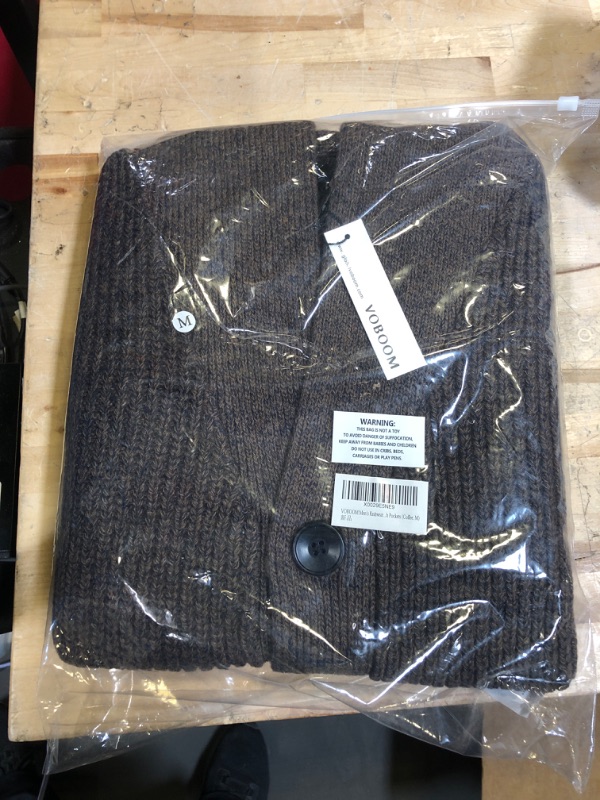 Photo 2 of VOBOOM Men's Knitwear Button Down Shawl Collar Cardigan Sweater with Pockets
MEDIUM