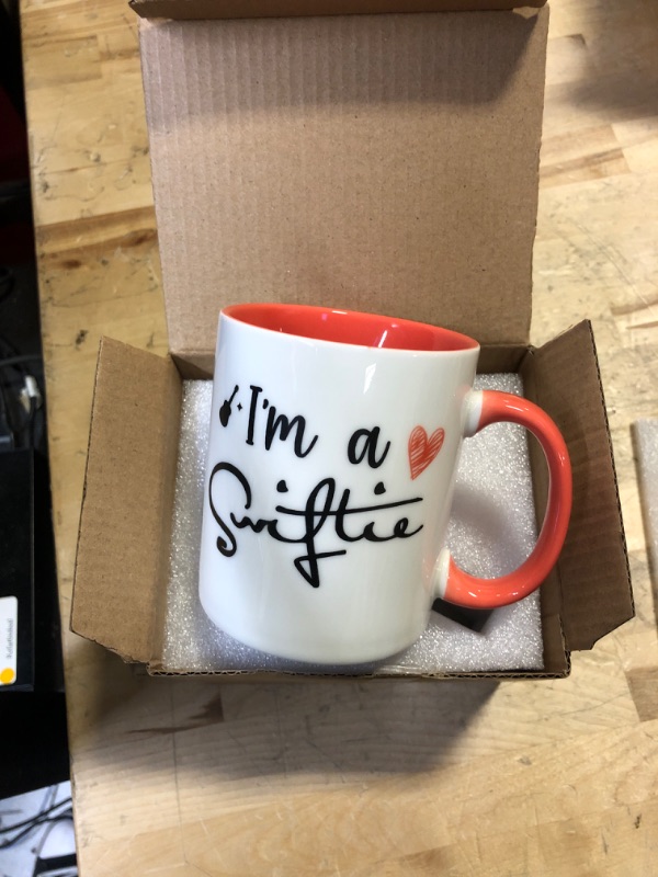 Photo 2 of CINHOLL Music Lovers Merch Coffee Mug Cup Gifts for Women Girls Fans Merchandise, 11.8oz 1-Pink SWIFTIE 