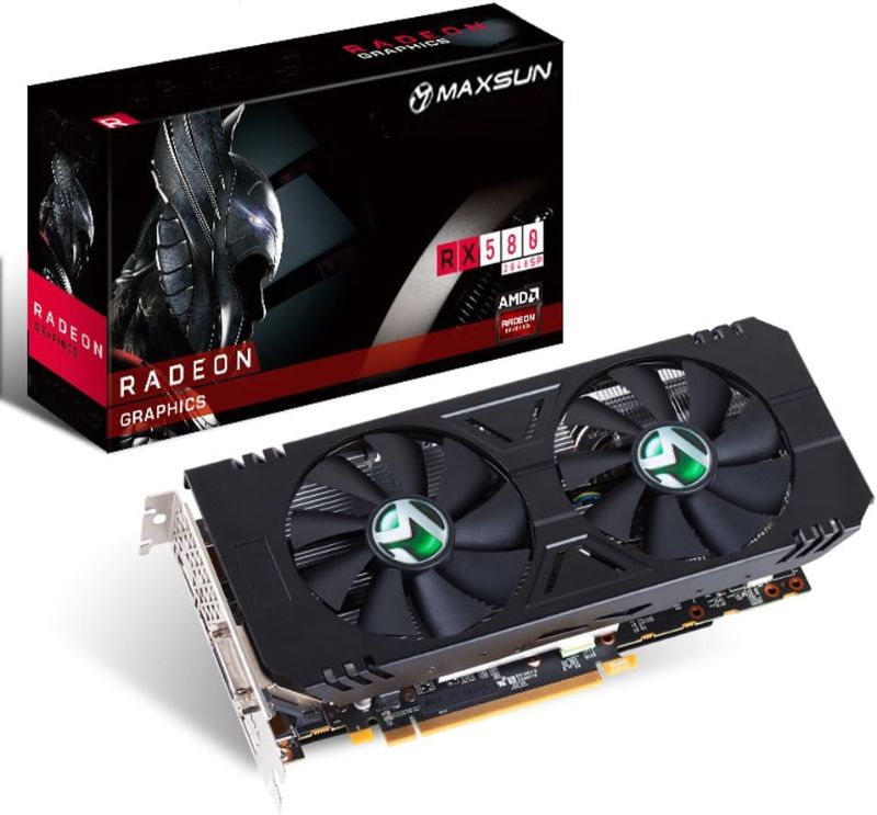 Photo 1 of AMD Radeon RX 580 8GB 2048SP GDDR5 Computer Video Graphics Card GPU for PC Gamin
