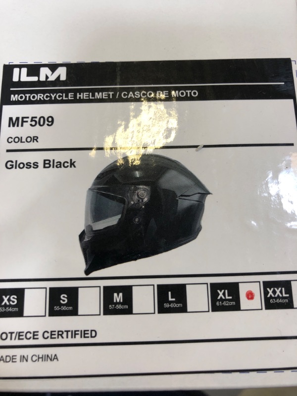 Photo 1 of ILM MOTORCYCLE HELMET GLOSS BLACK