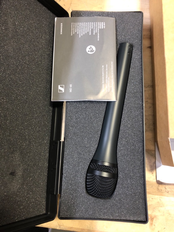 Photo 3 of Sennheiser MD 46 Cardioid Interview Microphone & On-Stage Foam Ball-Type Microphone Windscreen, Black Microphone + Windscreen, Black