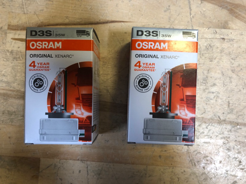Photo 2 of Osram 66340HBI Xenarc 35W D3S PK32D-5 4600K HID Xenon Light Bulb (2 Pack)