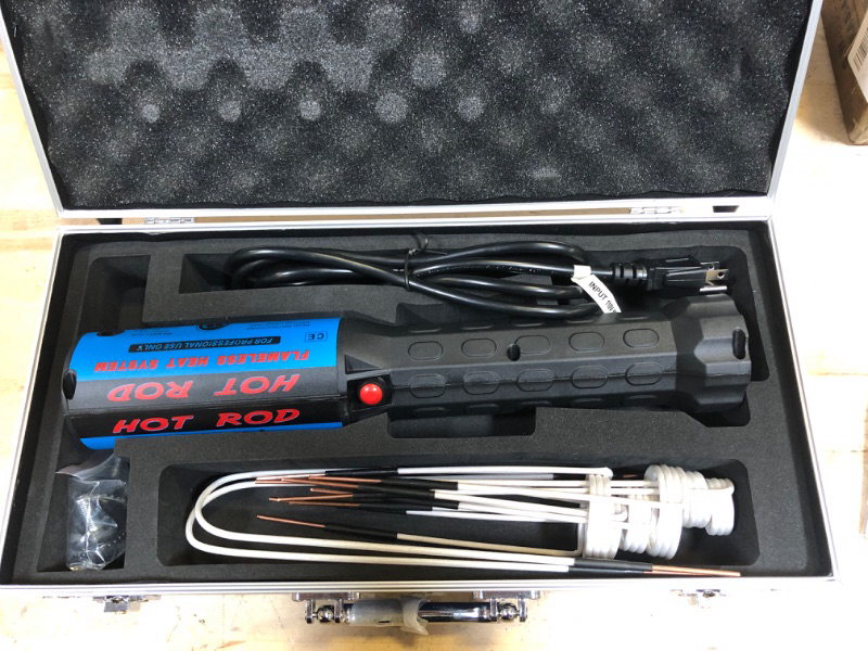Photo 2 of Pakowin Magnetic Induction Heater Kit - 1200W 110V Hand Held Flameless Induction Bolt Removal Tool with 8 Coils and Portable Toolbox Blue