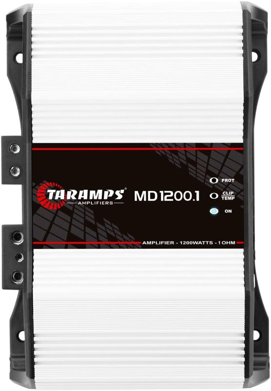 Photo 1 of Taramp's MD 1200.1 Full Range Amplifier 1200 Watts RMS 1 Ohm 1 Channel High Efficiency Mono Amplifier Class D, Bass Boost Car Audio Sound Monoblock, Crossover, High Power Amp