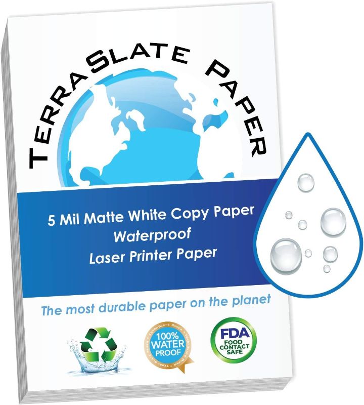 Photo 1 of TerraSlate Paper 5 MIL 11" x 17" Waterproof Laser Printer/Copy Paper 50 sheets