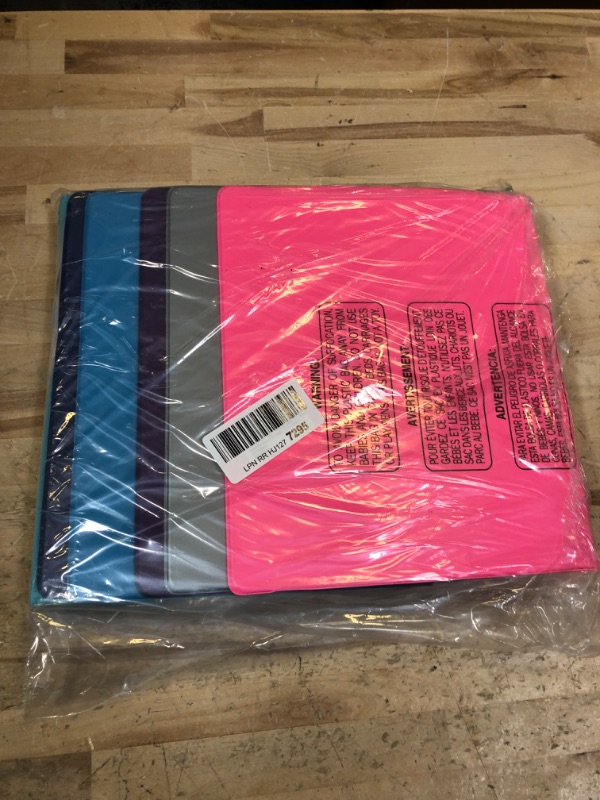 Photo 5 of 6 Pack 1”Inch Round 3 Ring Binder View Binders with 2 Pockets,Holds 225 Sheets Assorted Colors for Office,Home,School DAMAGED