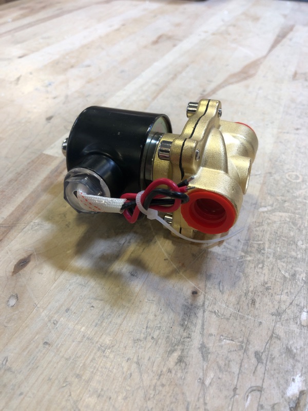 Photo 2 of Beduan Brass Electric Solenoid Valve, 1/2" 12V Air Valve Normally Colsed for Water Air Gas Fuel Oil