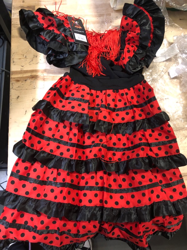 Photo 1 of GIRLS DRESS RED BLACK SIZE 4