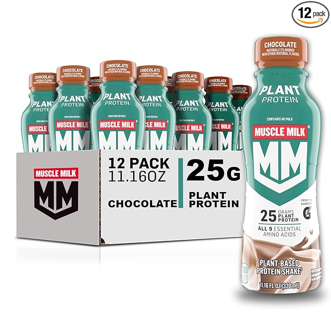 Photo 1 of Muscle Milk Plant Based Protein Shake, Chocolate, 11.16 Fl Oz (Pack of 12)
EXP OCT 11 2024