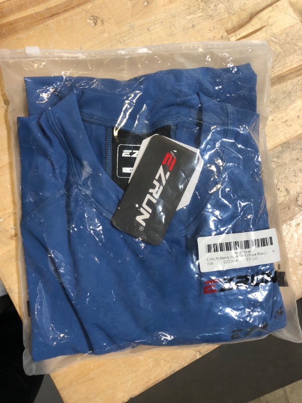 Photo 1 of EZRUN Men's Swim Shirt (Royal Blue, L.)