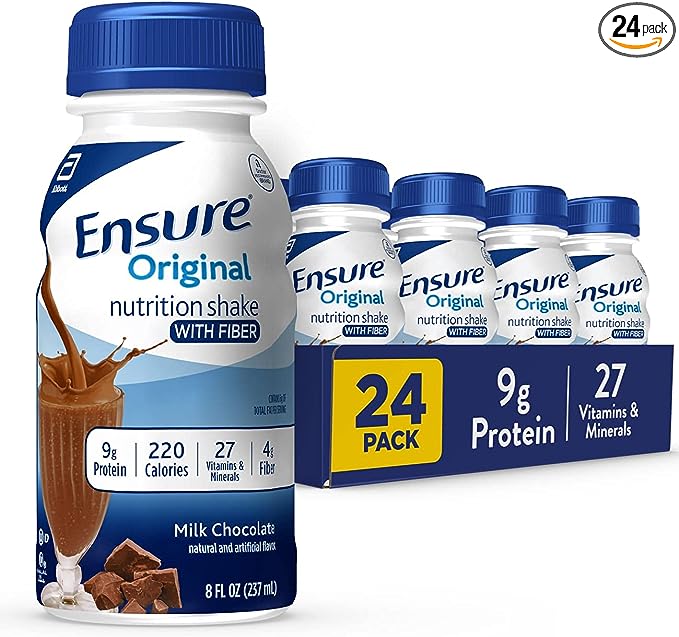 Photo 1 of Ensure Original Milk Chocolate Nutrition Shake With Fiber | Meal Replacement Shake | 24 Pack
EXP OCT 01 2024