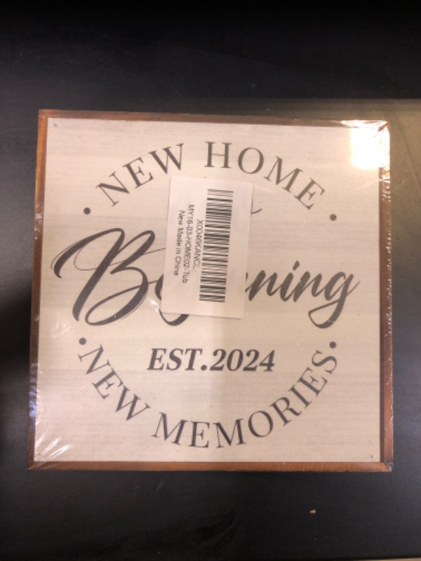 Photo 2 of ++PACK OF 2++ Great Housewarming Gifts New Home Gift Ideas Great Housewarming Gift New Home Decor Rustic Home Accessories Decor New Home New Beginning New Memories Wooden Box 5.1 x 5.1 Inches.
