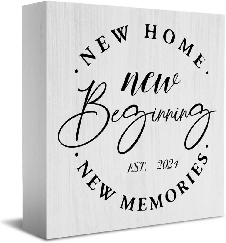 Photo 1 of ++PACK OF 2++ Great Housewarming Gifts New Home Gift Ideas Great Housewarming Gift New Home Decor Rustic Home Accessories Decor New Home New Beginning New Memories Wooden Box 5.1 x 5.1 Inches.
