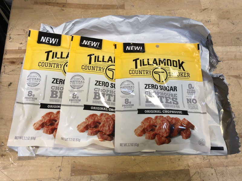 Photo 2 of Tillamook Country Smoker Zero Sugar Original Chophouse Bites 2.5 oz, 3 pack