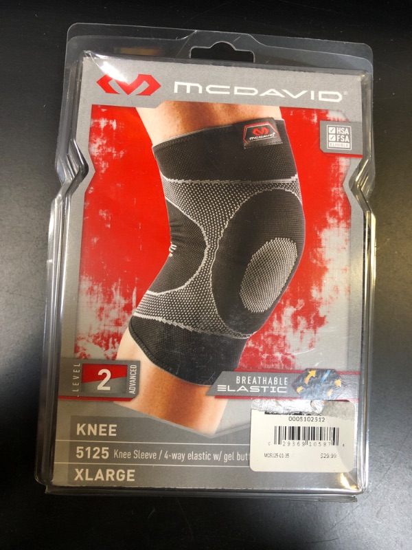 Photo 2 of McDavid Gel Knee Brace Sleeve. Elastic Compression Sleeve for Pain, Recovery, Injury. Increases Blood Flow and Stability of the Patella. Left or Right Leg. Arthritis, Bursitis, Tendonitis